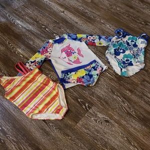 (3) Gymboree Girls Swimsuits size 8